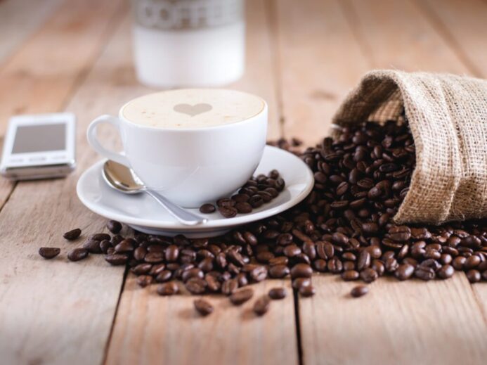 coffee beans on table