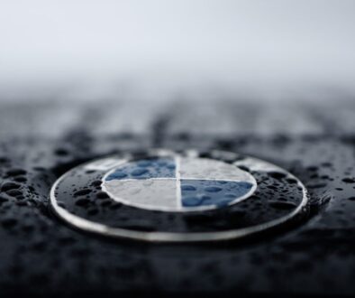 shallow focus photo BMW logo