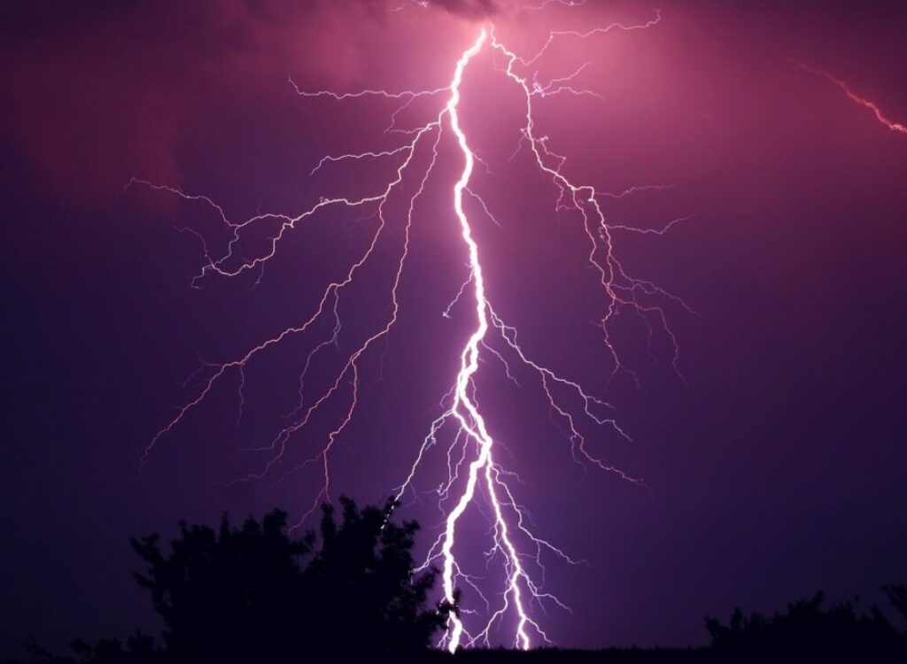 thunder, thunderstorm, purple