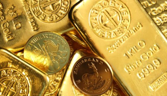 gold and silver round coins