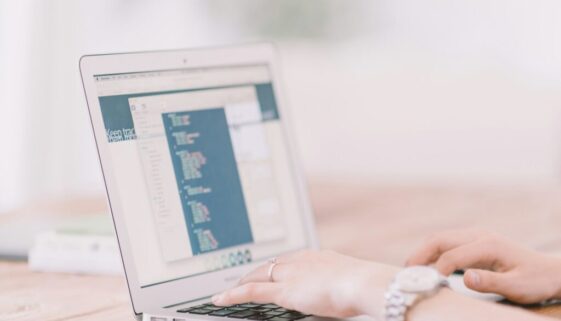 person using a laptop