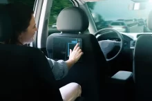Jízda samořiditelným taxíkem.