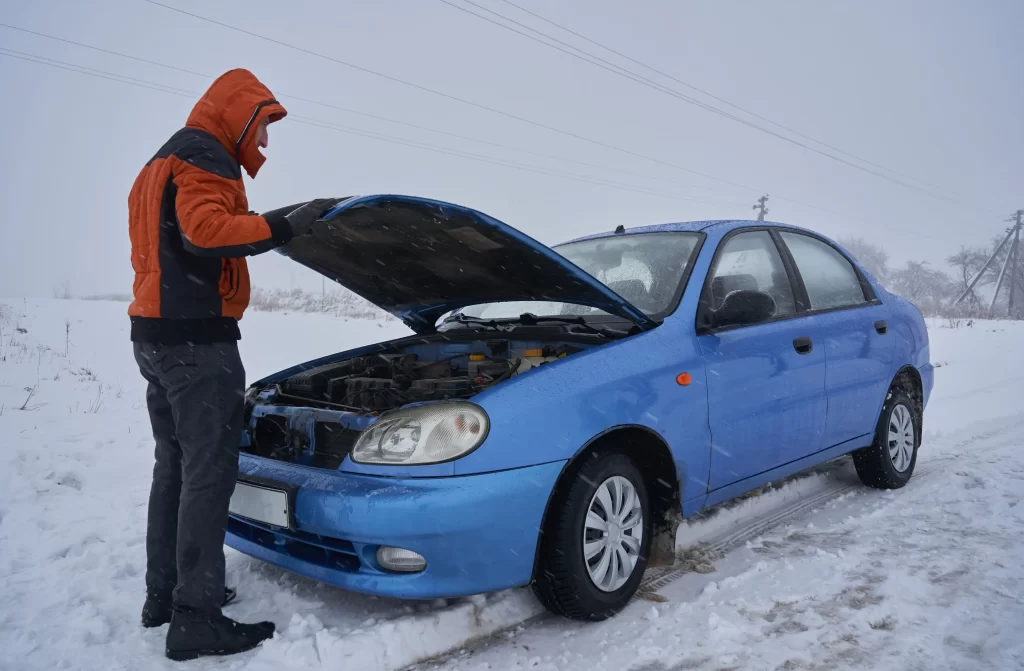 Péče o motor vozidla v zimě. 