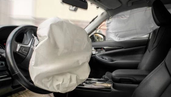 Aktivované airbagy v autě
