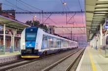 Vlak InterPanter v Olomouci na hlavním nádraží