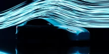 Test aerodynamiky vozidla v aerodynamickém tunelu