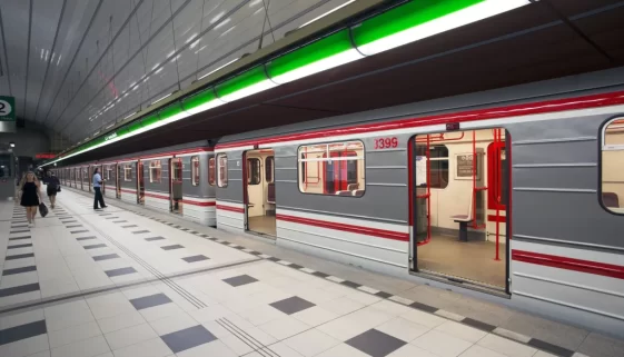 Souprava metra ve stanici