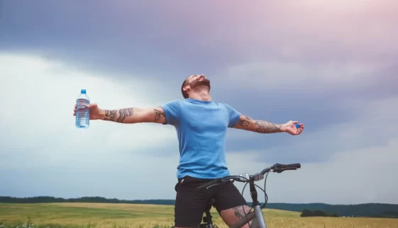 osvěžení na kole