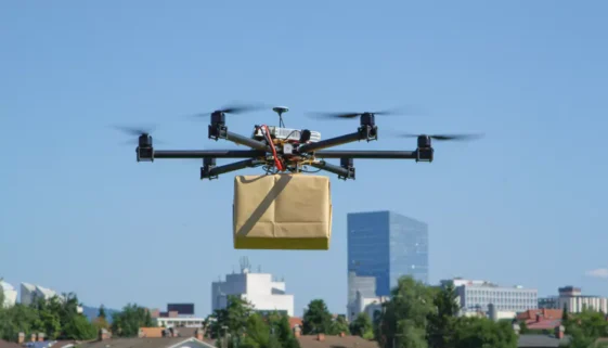 Dron nesoucí zásilku