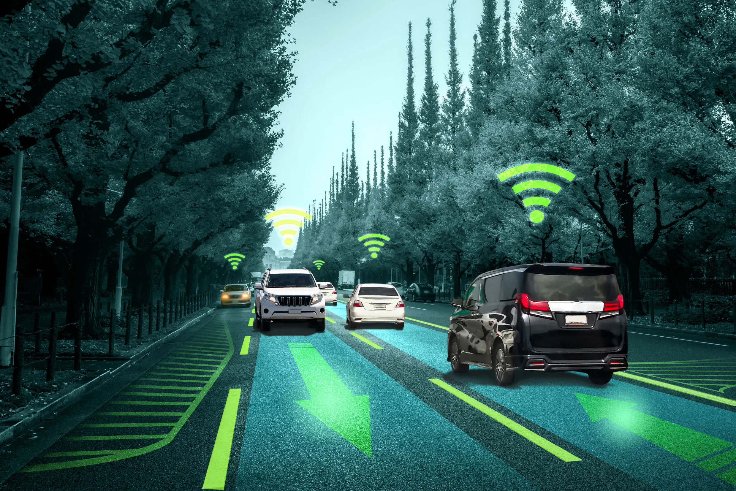 Model aut komunikujících pomocí Wi-Fi