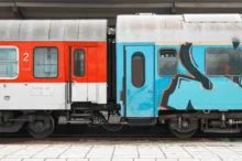 Posprejovaný vlak