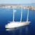 Sailing Yacht A na moři, z dálky