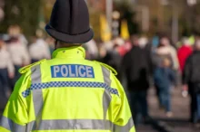Britský policista na ulici