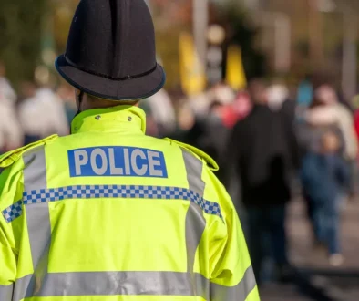 Britský policista na ulici