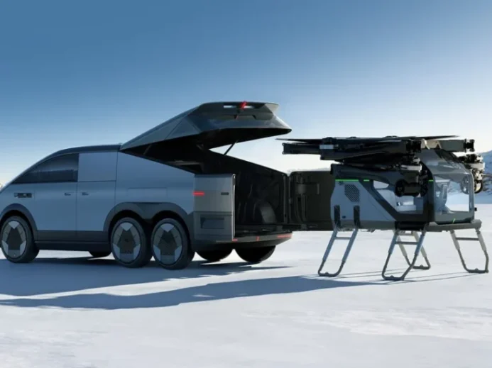 Koncept letadlové lodi přenesený do běžného života Land Aircraft Carrier