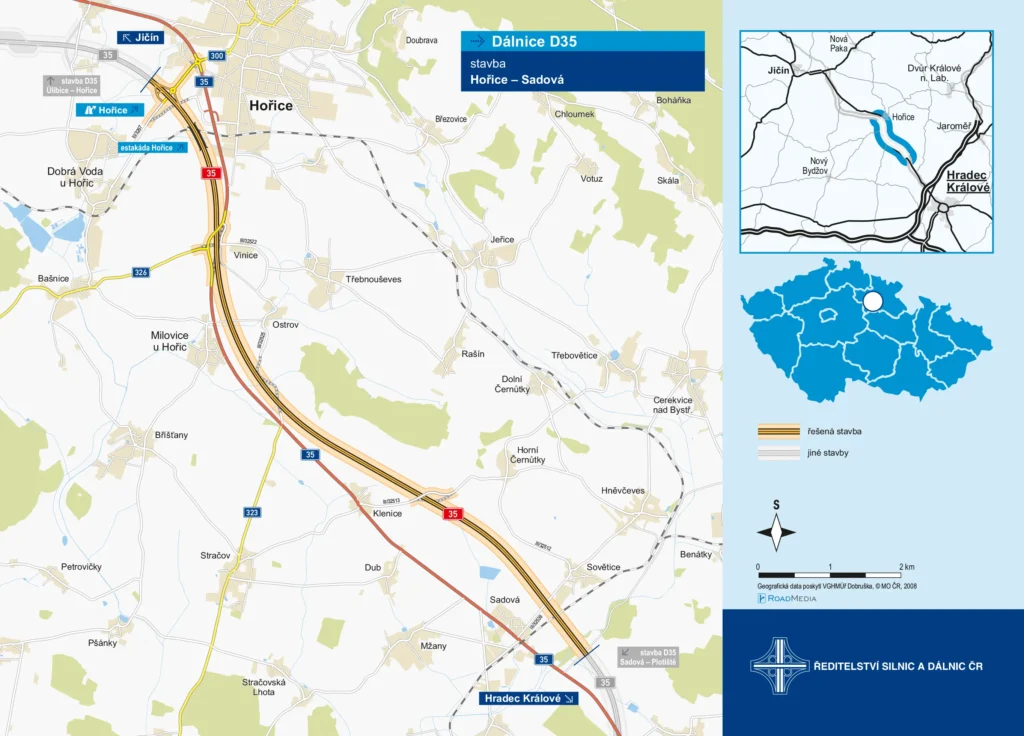 Kudy vede nově otevíraný úsek dálnice D35? 