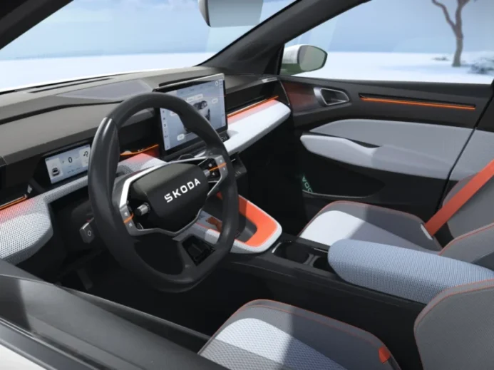 Minimalistický interiér nové Škody Epiq