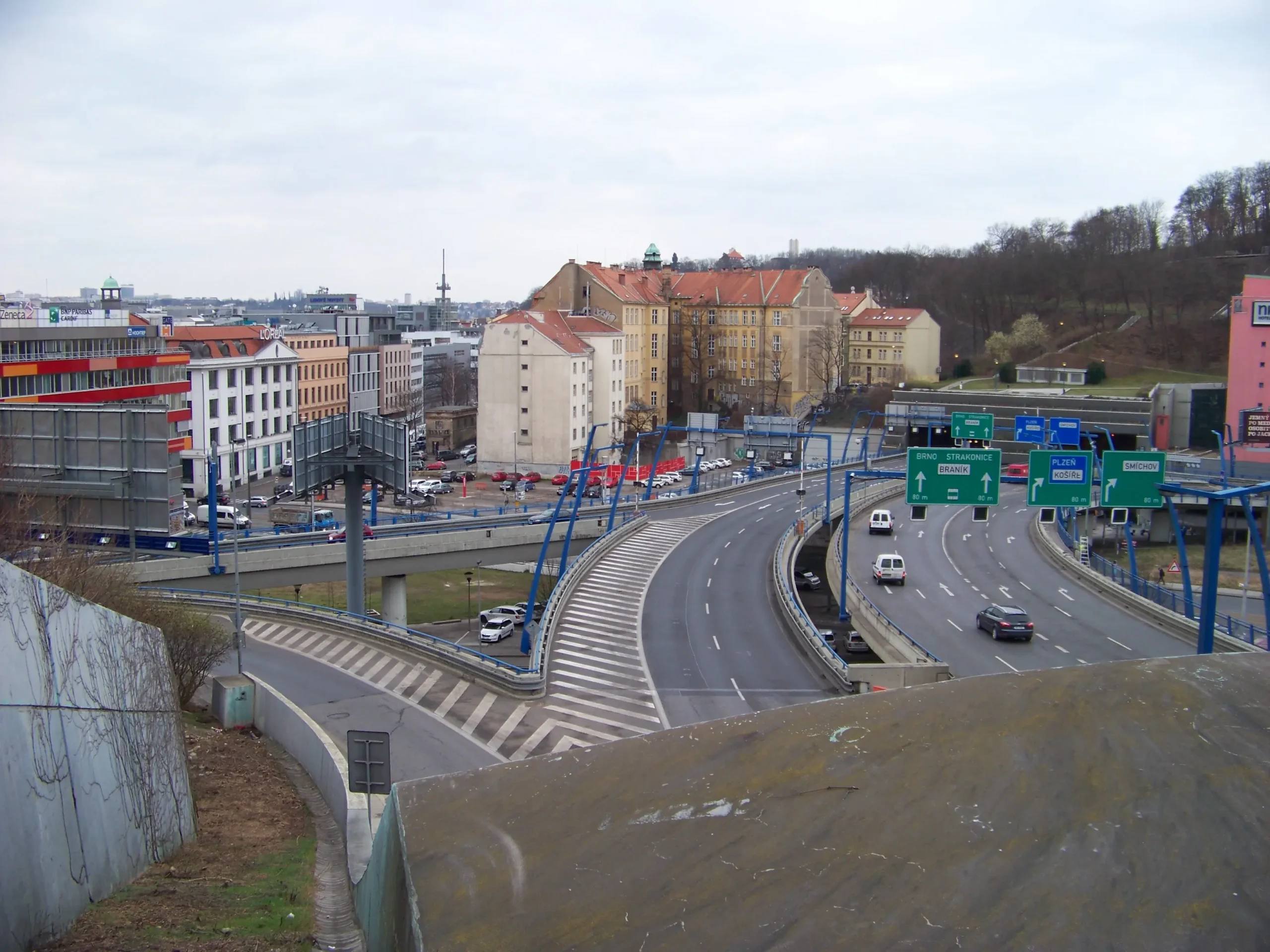 Mrázovka od Strahovský tunel