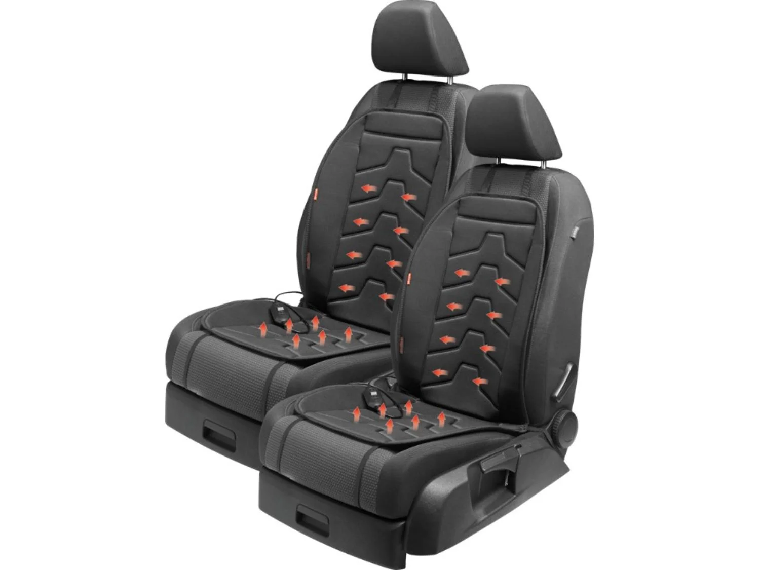 Sada vyhřívaných podložek na sedadlo