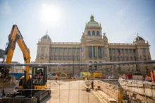 Práce na Václavském náměstí