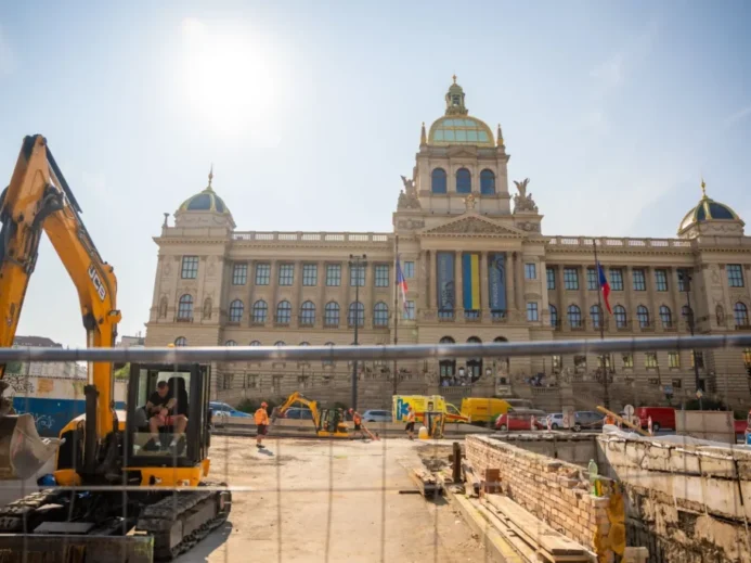 Práce na Václavském náměstí